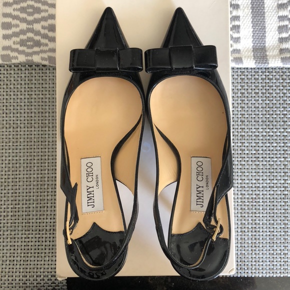 Jimmy Choo Shoes - HP 🎉💝Jimmy Choo bow patent leather size 36 heels